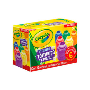 6 Pinturas Lavables (témpera 59 ml c/u)