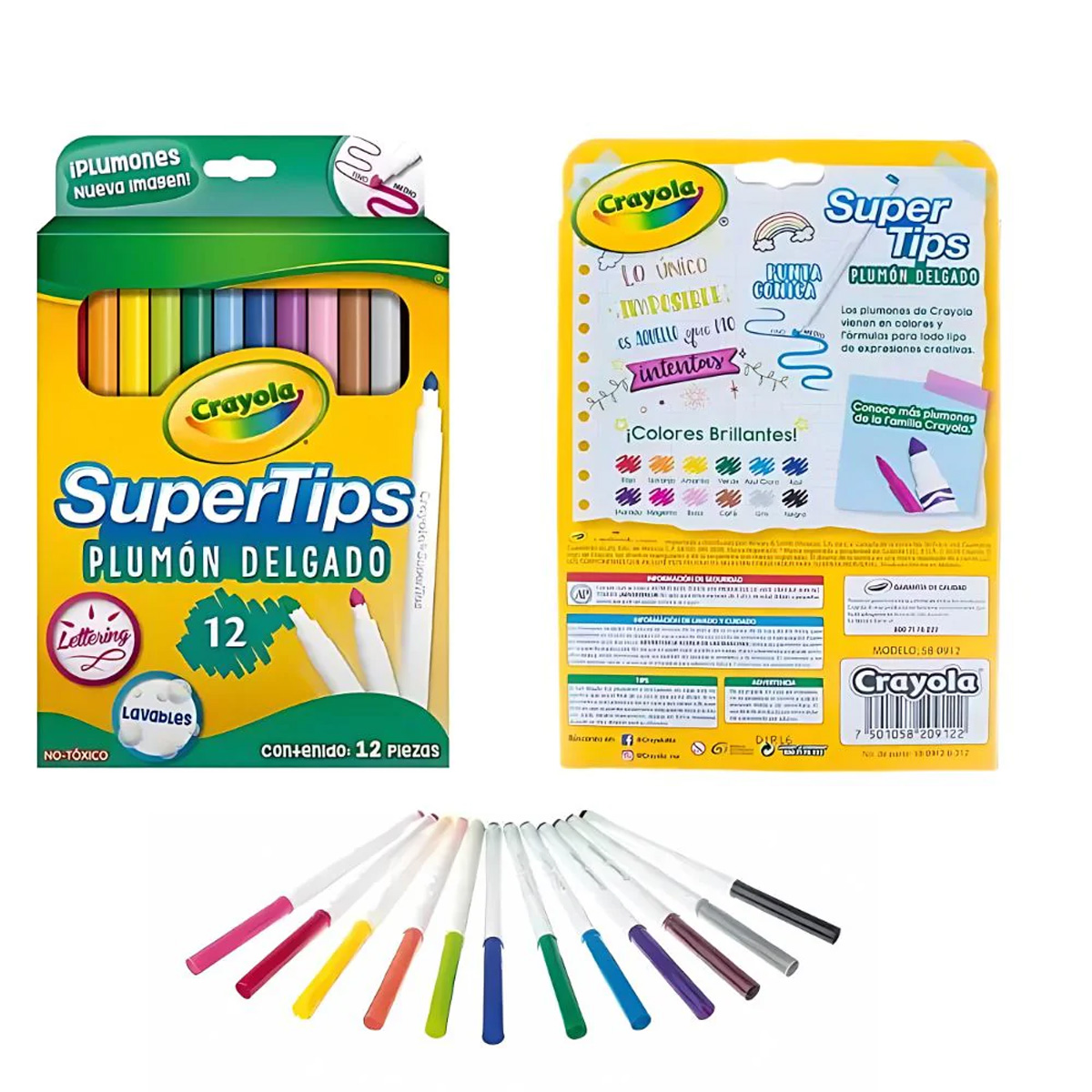 12 Plumones Supertips - Imagen 3