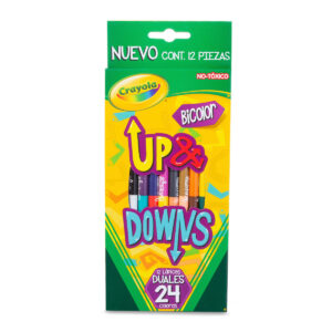 12 Lápices de Colores Up & Downs (doble punta)