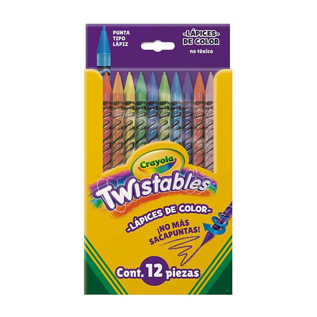 12 Lápices de Color Twistables ® (giratorios)